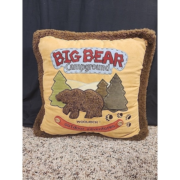 Woolrich Other - Woolrich big Bear playground Outdoor Adventures Appliqué embellished pillow-18"